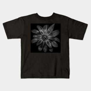 Backyard Flowers In Black And White 34 Kids T-Shirt